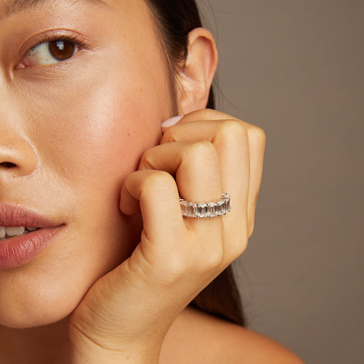 10ct Lab Grown Diamond Emerald Cut Ring