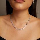 16ct Floating Lab Grown Diamond Tennis Necklace