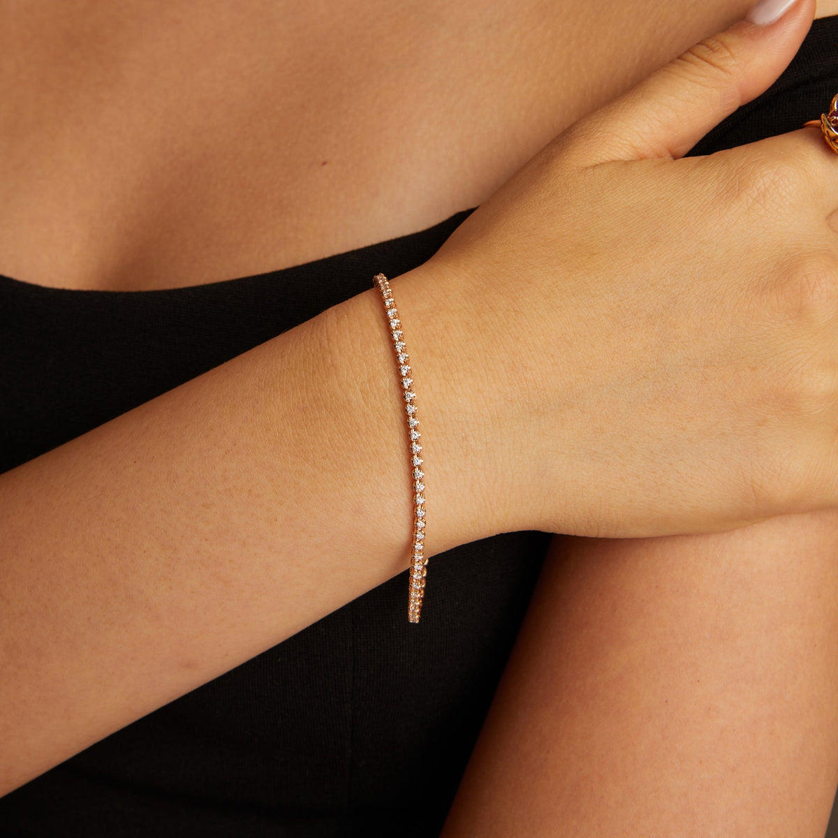 1ct Lab Grown Diamond Cupcake Tennis Bracelet