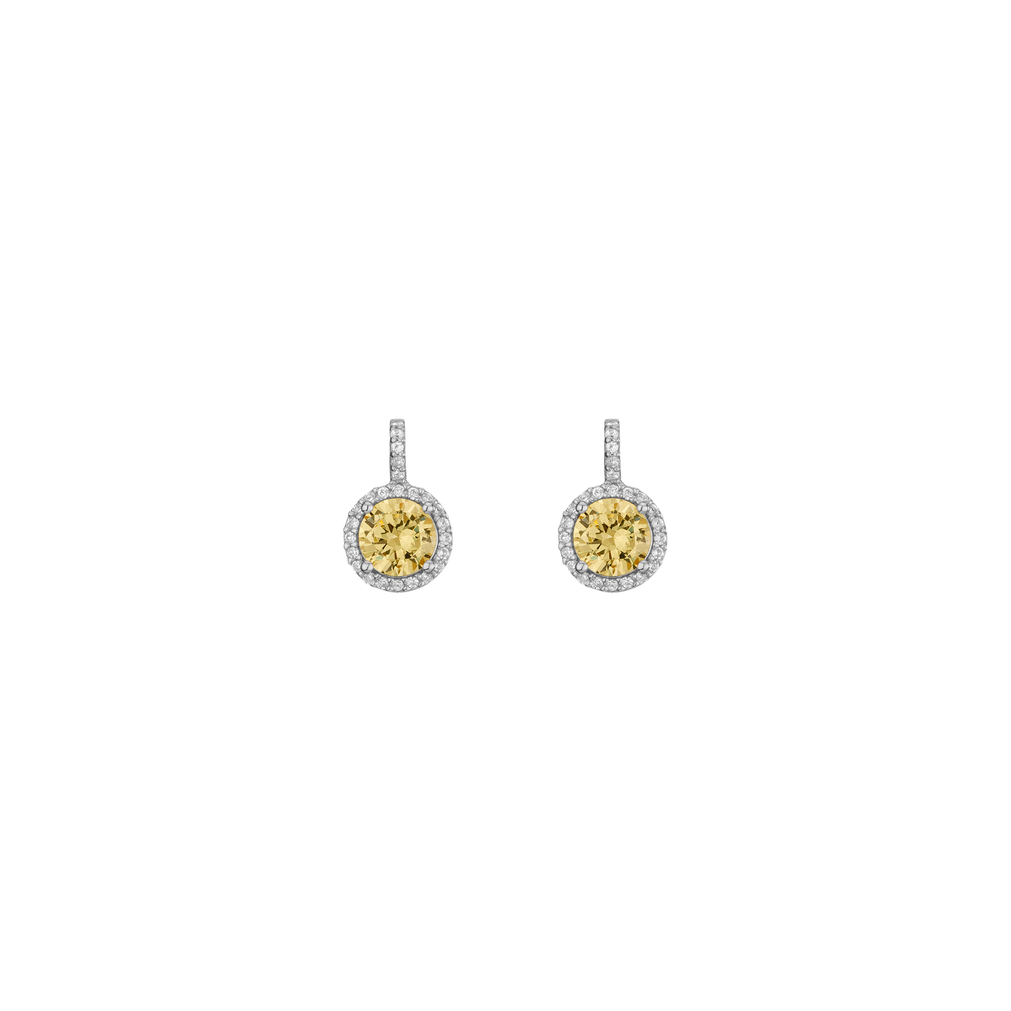 Lab Grown Canary Edwardian Earrings