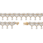 Lab Grown White Sapphire Teardrop Tennis Necklace