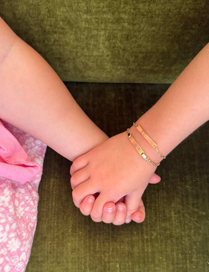 Baby ID Figaro Chain Bracelet