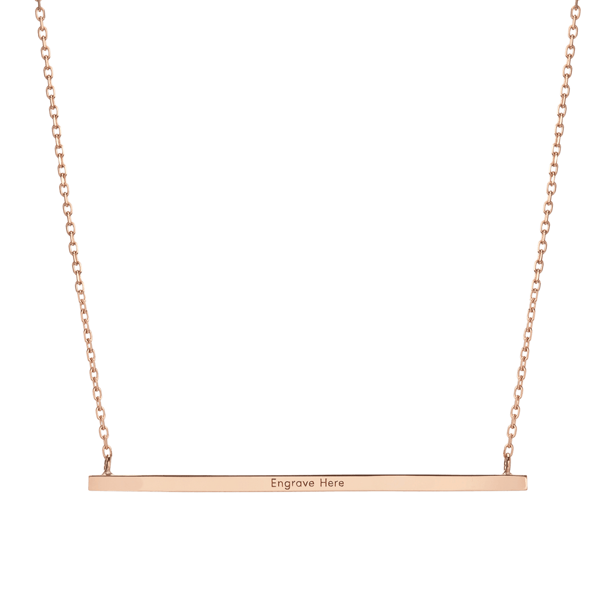 14K Gold Skinny Bar Necklace | Tiny Tags