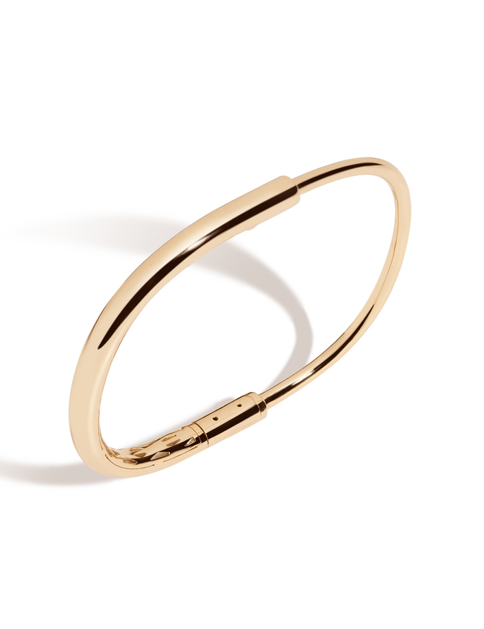 Swing Lock Bangle Bracelet Vermeil Yellow Gold S/M M/L First