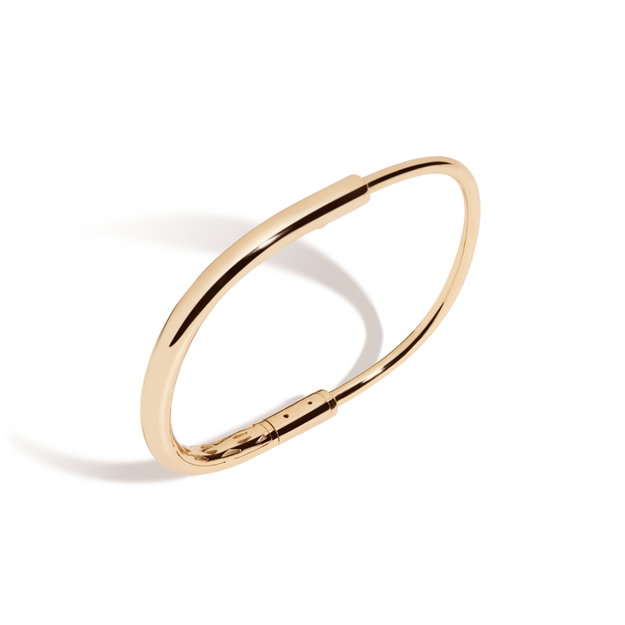 Swing Lock Bangle Bracelet Vermeil Yellow Gold S/M M/L First