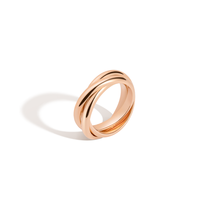 Interlocking Ring Vermeil Rose Gold