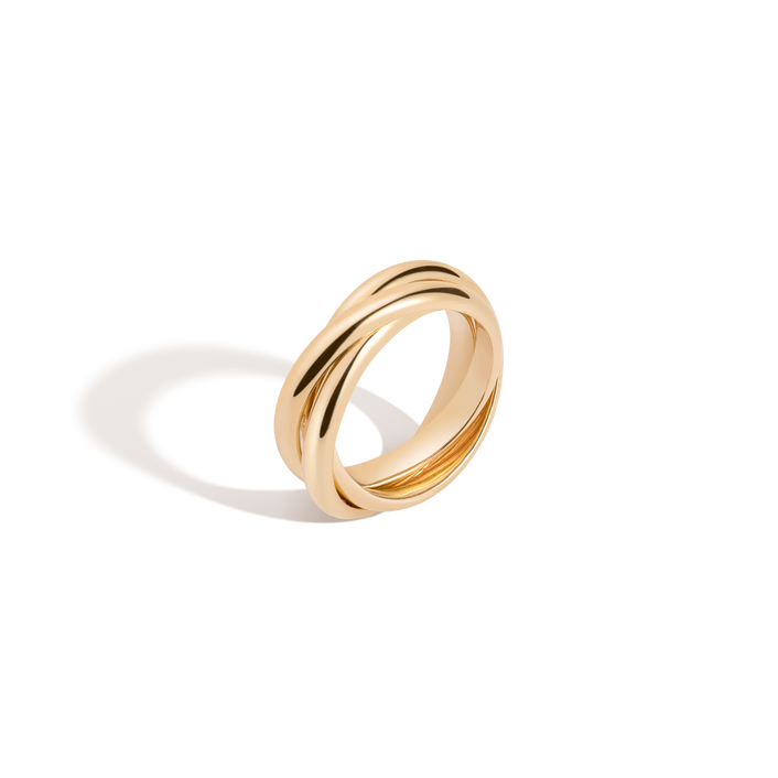 Interlocking Ring Vermeil Yellow Gold