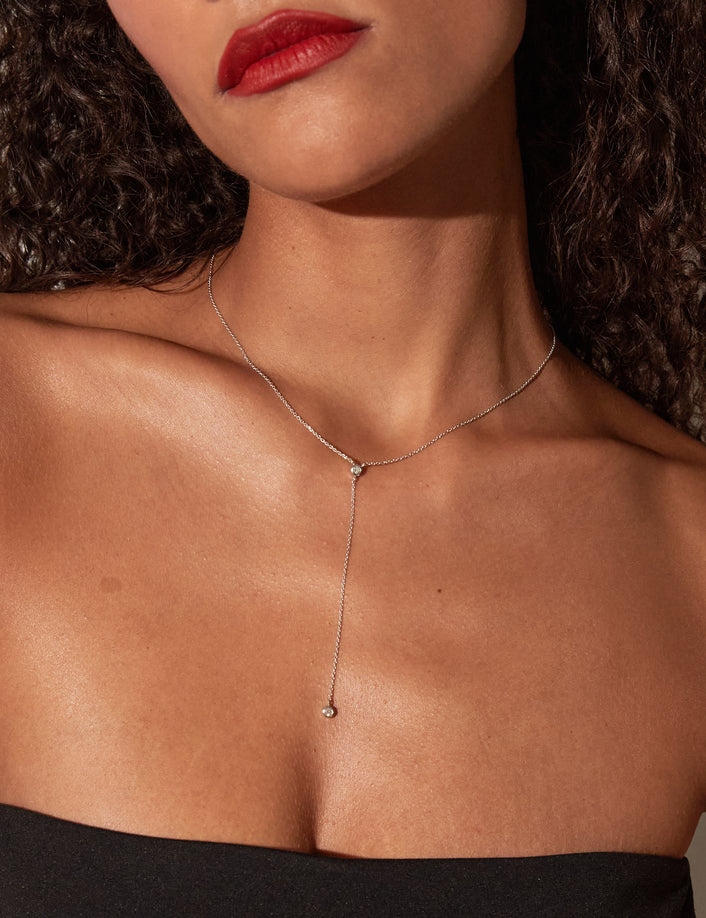 Lab Grown Diamond Bezel Lariat