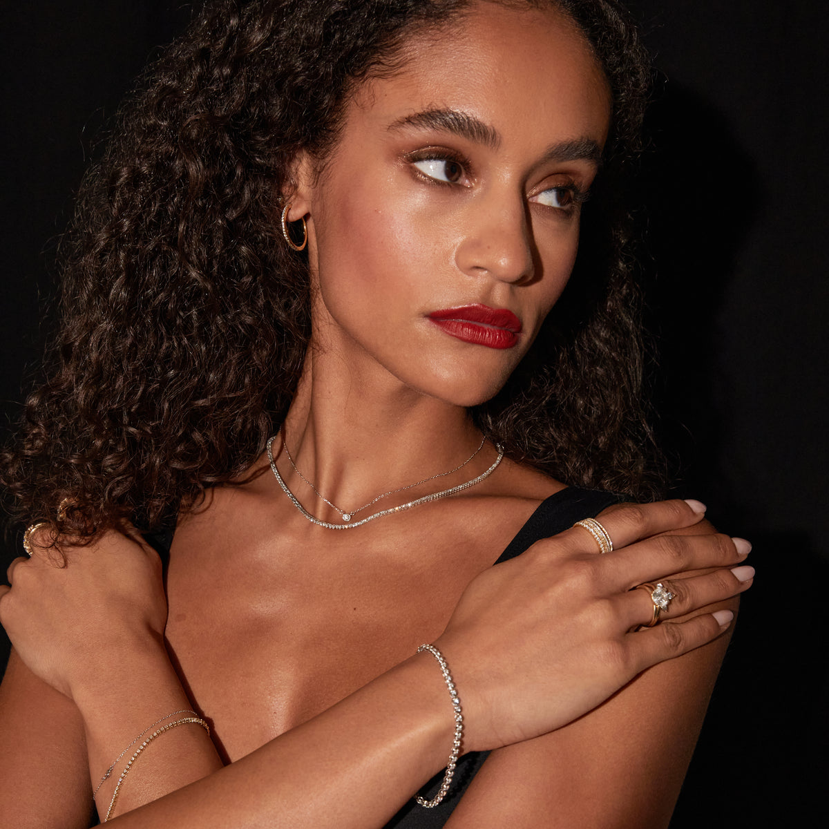 Medium Lab Grown Diamond Bezel Necklace