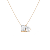 Toi et Moi Gemstone Classic Necklace - Garnet & Citrine Vermeil Yellow Gold First