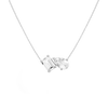 Toi et Moi Gemstone Heirloom Necklace - Green Emerald & Garnet Vermeil White Gold First