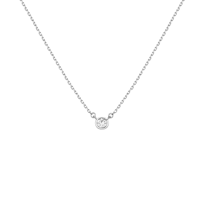Medium Lab Grown Diamond Bezel Necklace