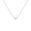 Medium Lab Grown Diamond Bezel Necklace Silver 14k 18k White Gold 18in First