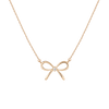 Lab Grown Diamond Bow Necklace 14k 18k Yellow Gold 18in First