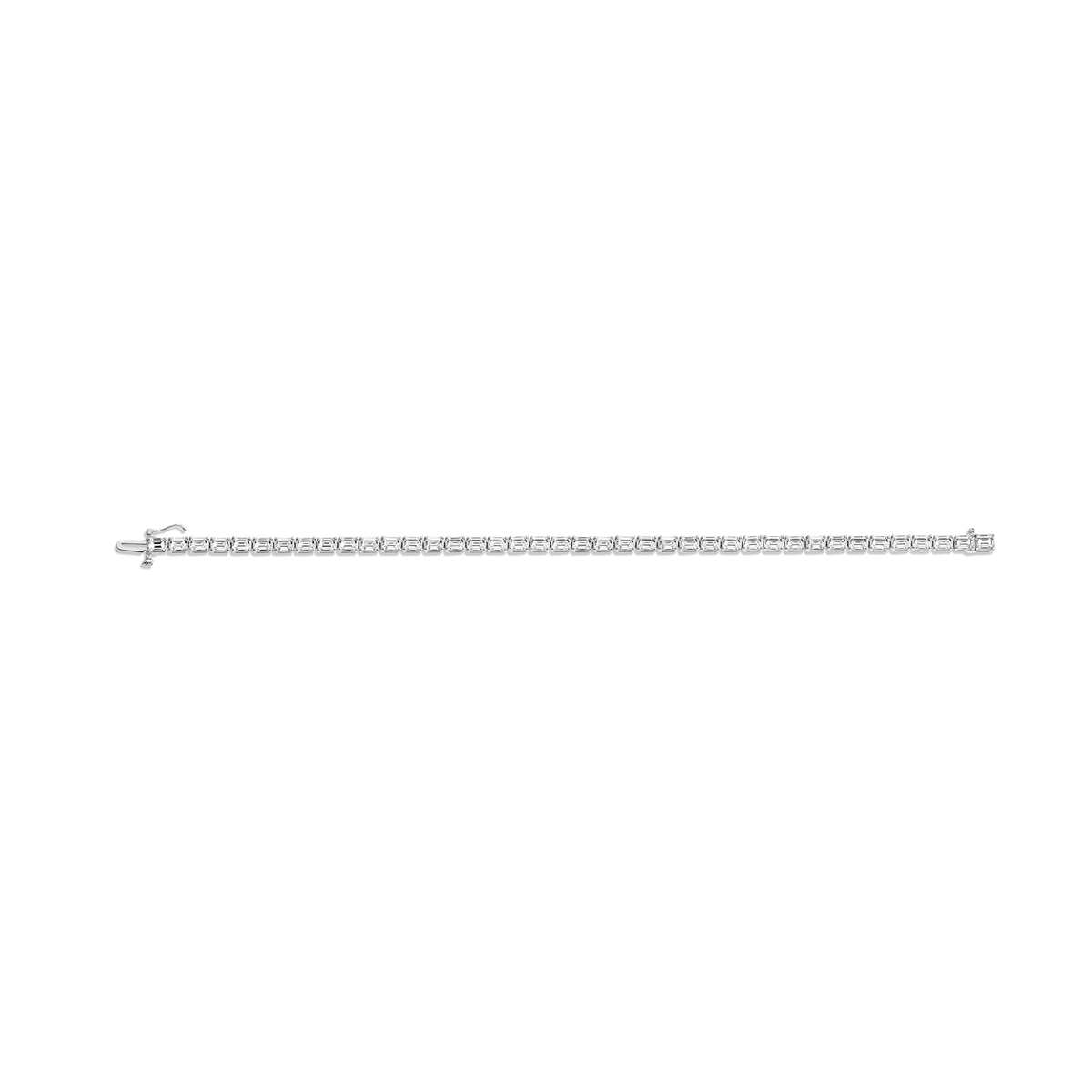 Lab Grown Diamond Emerald Tennis Bracelet 14k White Gold 6in 6.5in 7in 7.5in