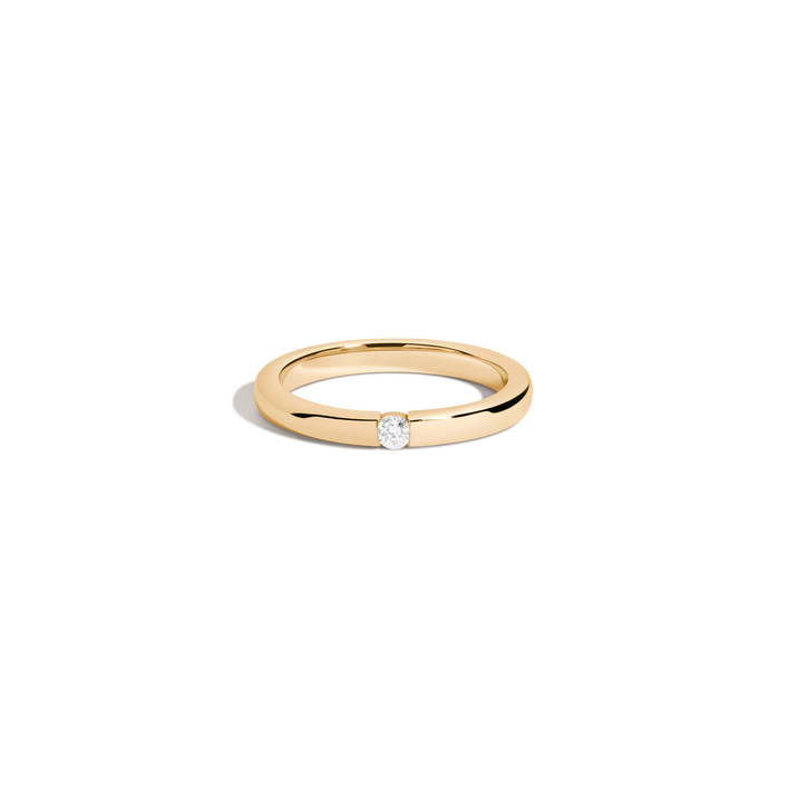 Lab Grown Diamond Tension Ring 14k 18k Yellow Gold