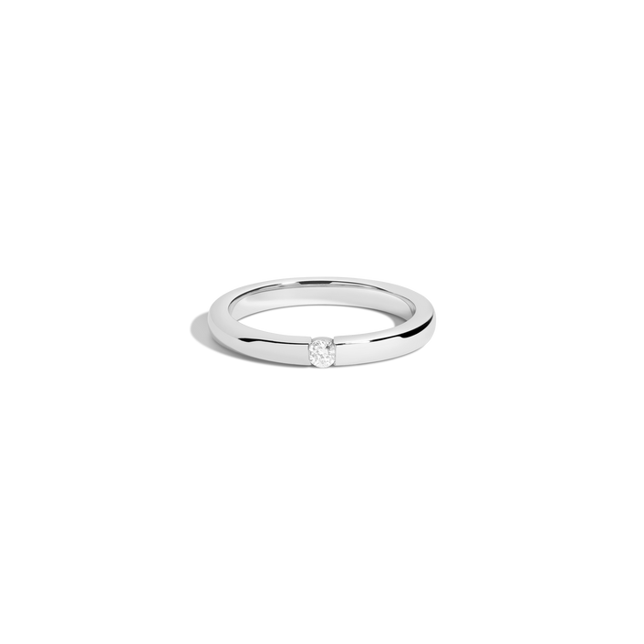 Lab Grown Diamond Tension Ring Silver 14k 18k White Gold