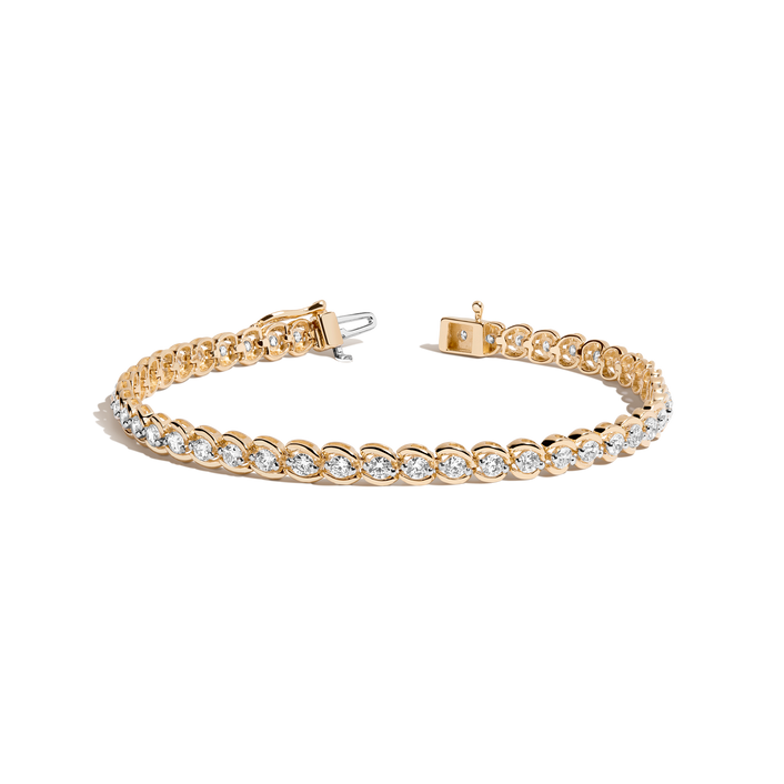 Lab Grown Diamond Bezel Estate Tennis Bracelet