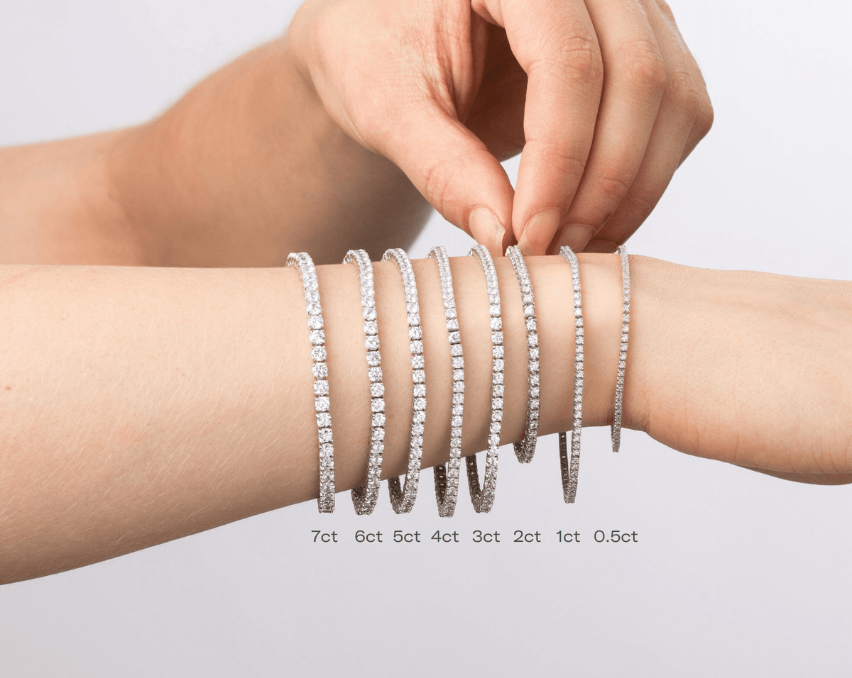 Classic Diamond Tennis Bracelet in Yellow Rose or White Gold