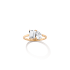 Toi et Moi Gemstone Classic Ring  - White Topaz & White Topaz