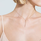 Long Gold Bar Drop Necklace