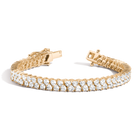 Lab Grown White Sapphire Love Affair Tennis Bracelet