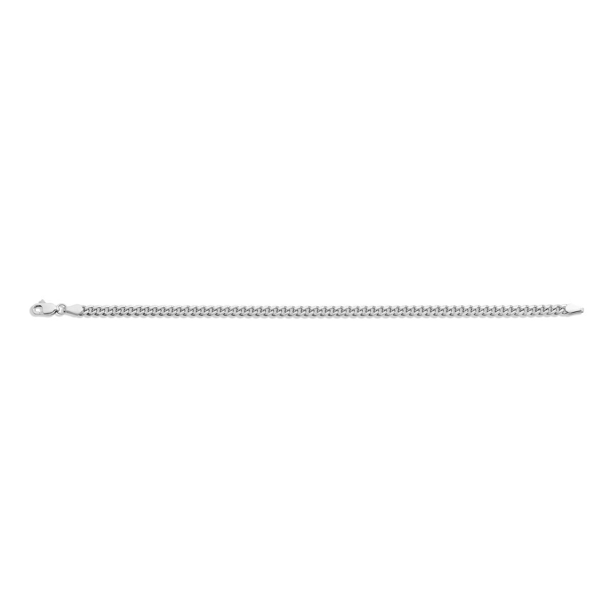 Medium Cuban Chain Bracelet Vermeil 14k White Gold 6in 6.5in 7in 7.5in