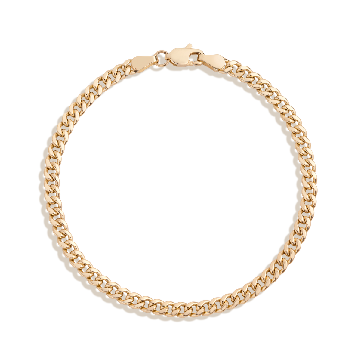 Medium Cuban Chain Bracelet Vermeil 14k Yellow Gold 6in 6.5in 7in 7.5in First