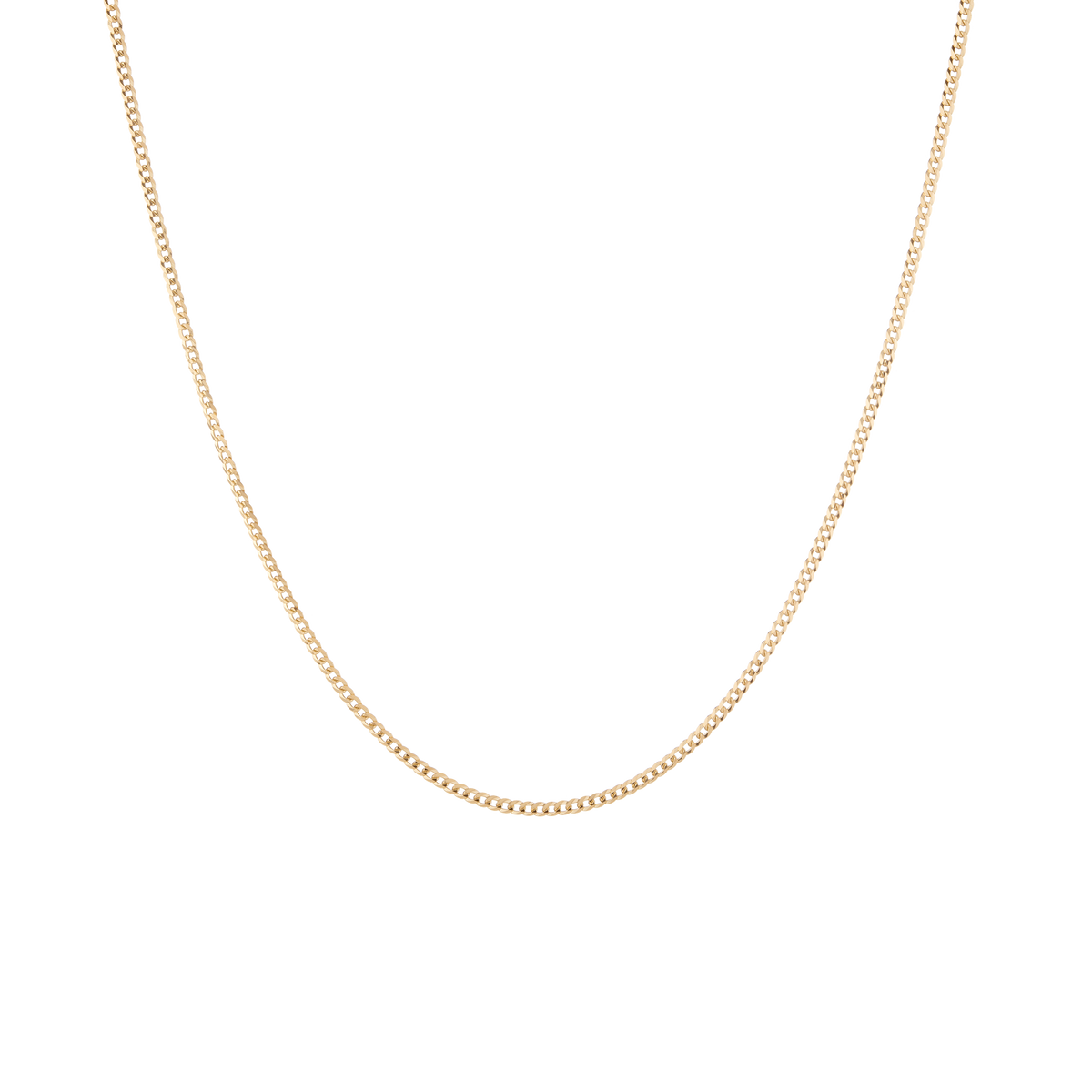 Small Cuban Chain Necklace Vermeil Yellow Gold 16in 18in 20in 22in First
