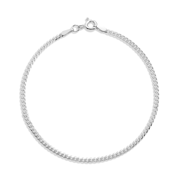 Small Cuban Chain Bracelet Vermeil White Gold 6in 6.5in 7in 7.5in First