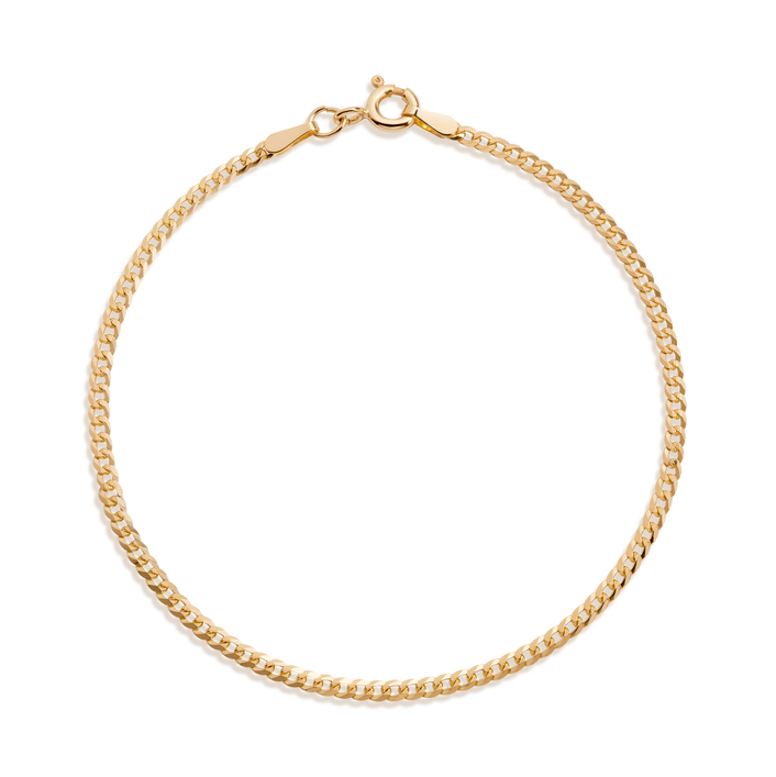 Small Cuban Chain Bracelet Vermeil Yellow Gold 6in 6.5in 7in 7.5in First