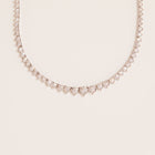 Three-Prong Graduated Tennis Necklace