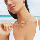 Three-Prong Graduated Tennis Necklace