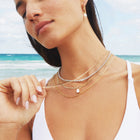 Three-Prong Graduated Tennis Necklace