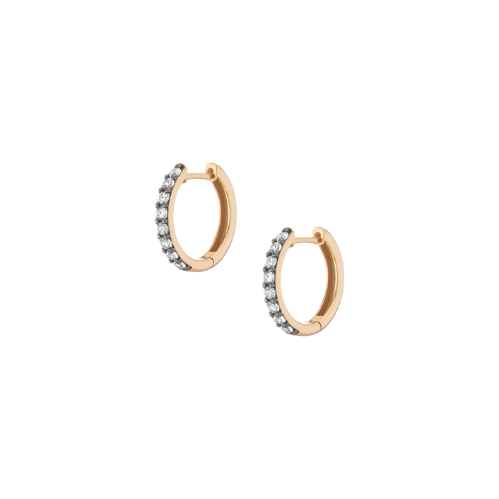 Aurate x Molly Dickson: Classic Black Rhodium Huggie Earrings