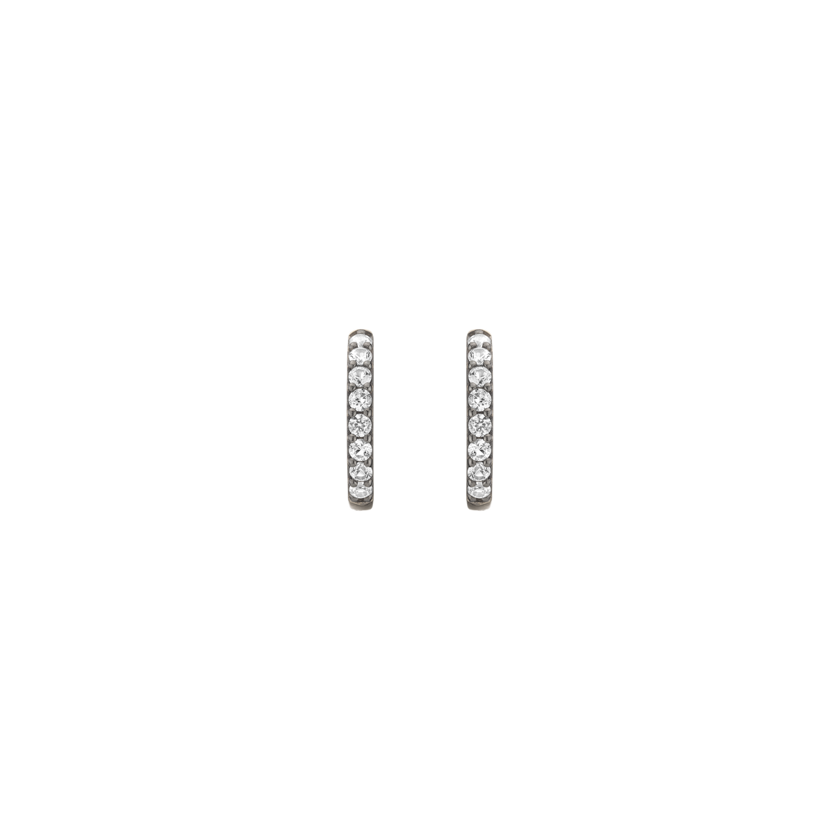 Aurate x Molly Dickson: Classic Black Rhodium Huggie Earrings Vermeil Black Rhodium