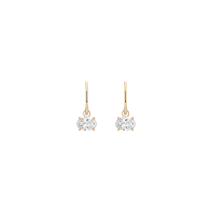 Aurate x Molly Dickson: Oval Lab Grown Diamond Huggie Earrings