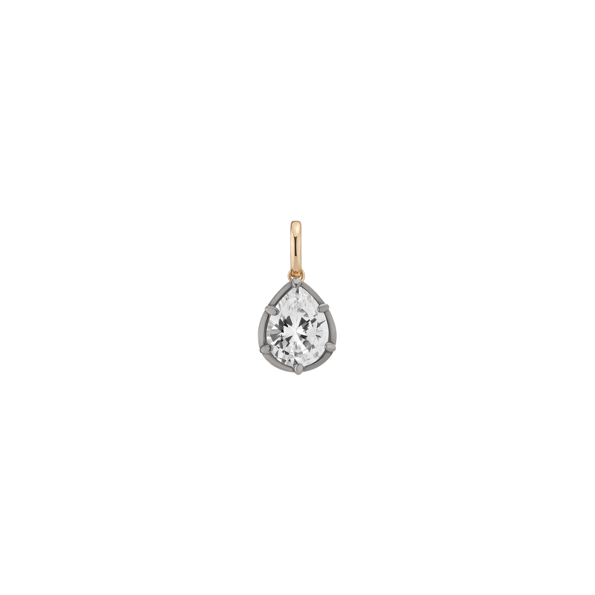 Aurate x Molly Dickson: Pear Georgian Pendant Vermeil Black Rhodium First