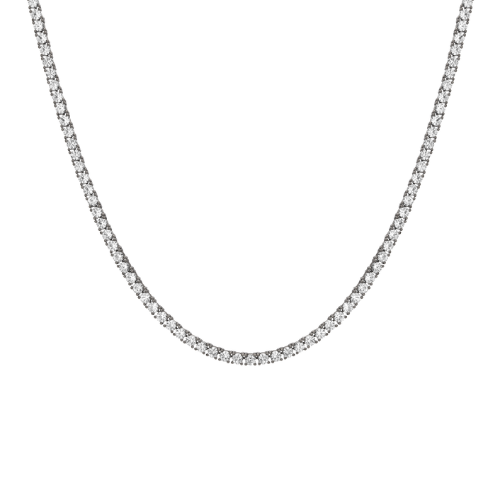 Aurate x Molly Dickson: Classic Black Rhodium Tennis Necklace