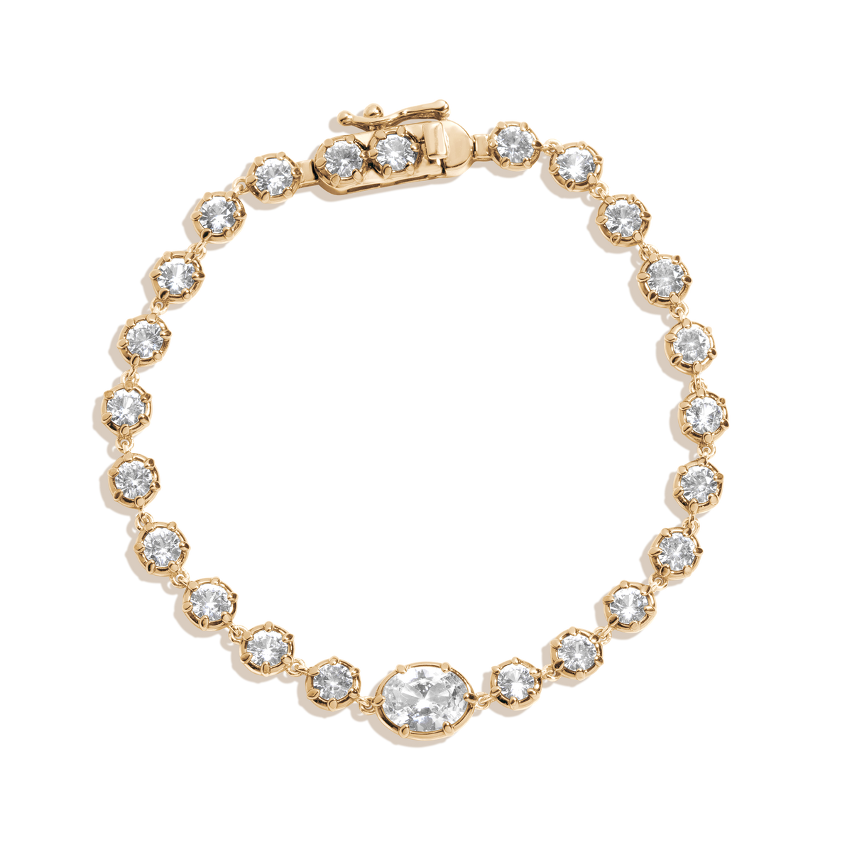 Aurate x Molly Dickson: Georgian Tennis Bracelet Vermeil Yellow Gold 6in 6.5in 7in 7.5in First