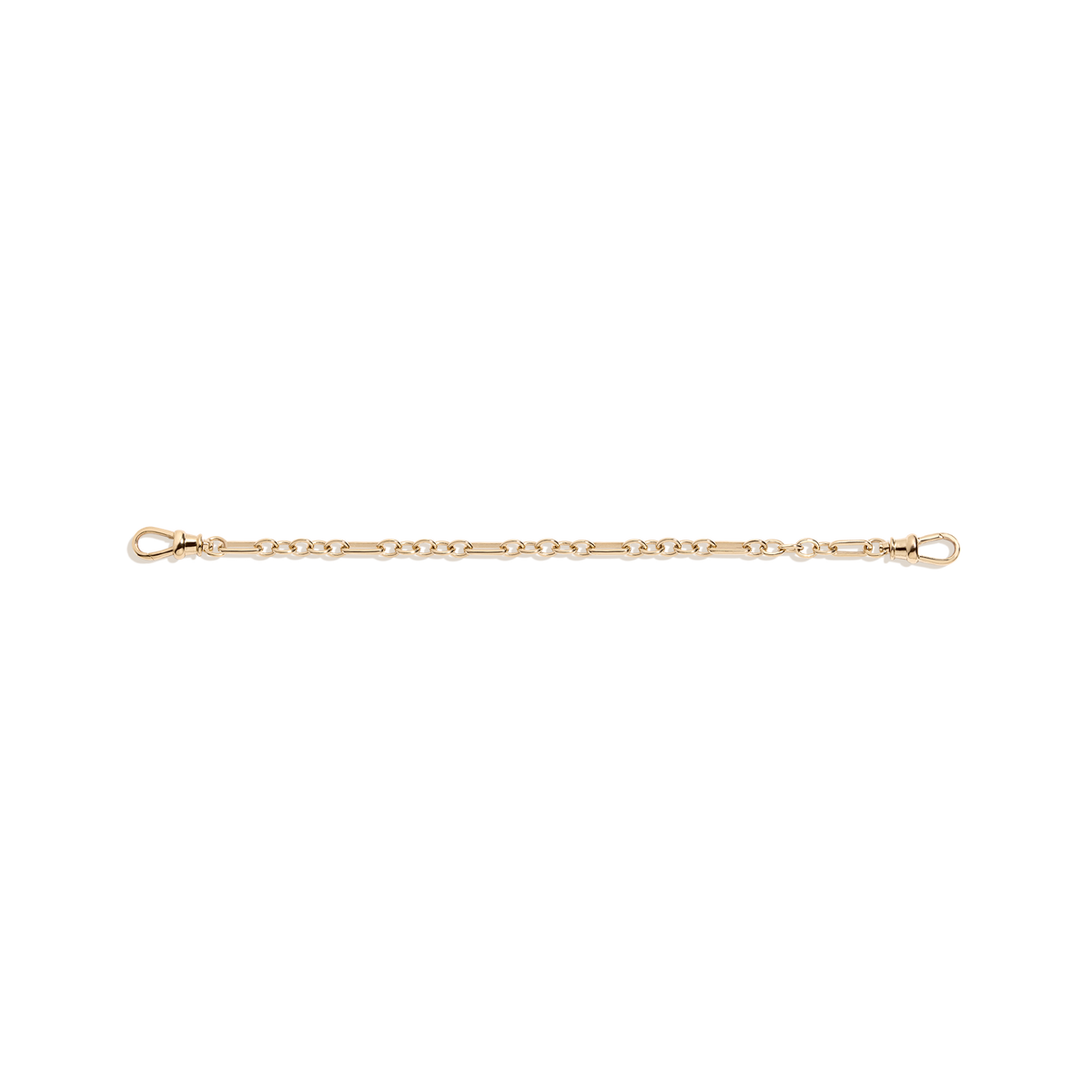 Aurate x Molly Dickson: Double Clasp Chain Bracelet Vermeil Yellow Gold 6in 6.5in 7in 7.5in