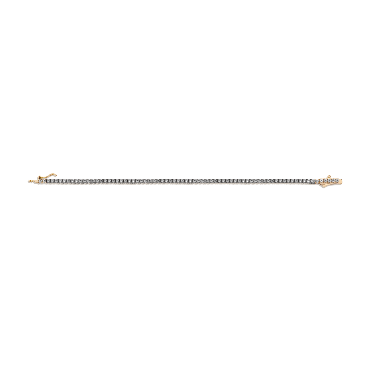 Aurate x Molly Dickson: Classic Black Rhodium Tennis Bracelet Vermeil Black Rhodium 3ct 6in 6.5in 7in 7.5in