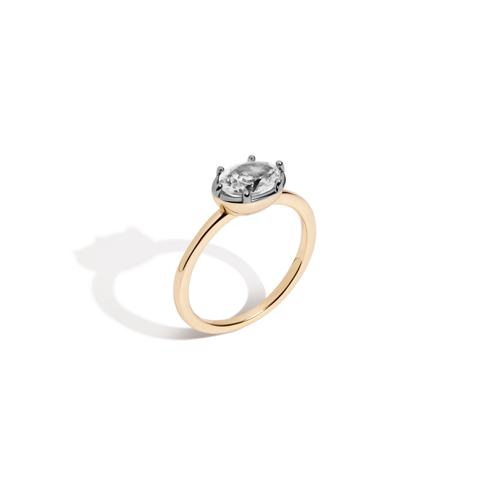 Aurate x Molly Dickson: Oval Georgian Ring Vermeil Black Rhodium First
