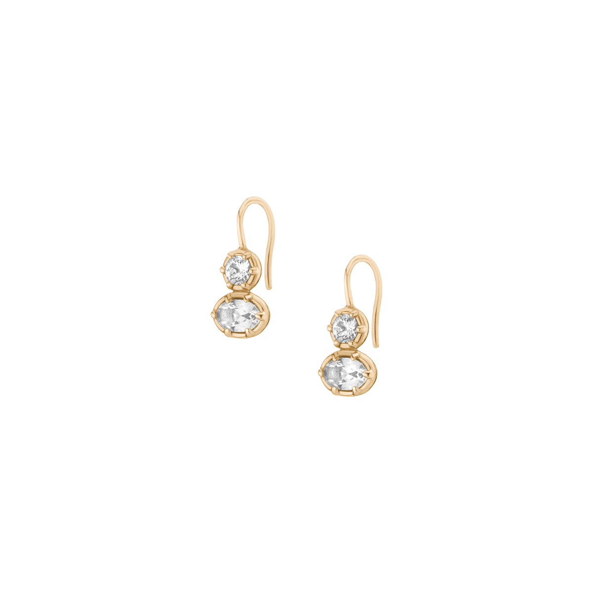 Aurate x Molly Dickson: Georgian Drop Earrings Vermeil Yellow Gold
