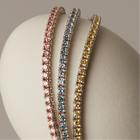 Lab Grown Blue Diamond Tennis Bracelet
