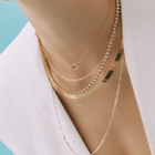 Solid Gold Herringbone Chain Necklace