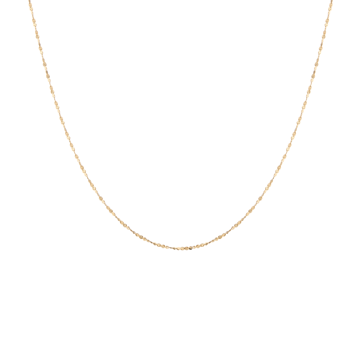 Unbreakable Barely There Chain Necklace Stainless Steel Yellow Gold 18in First