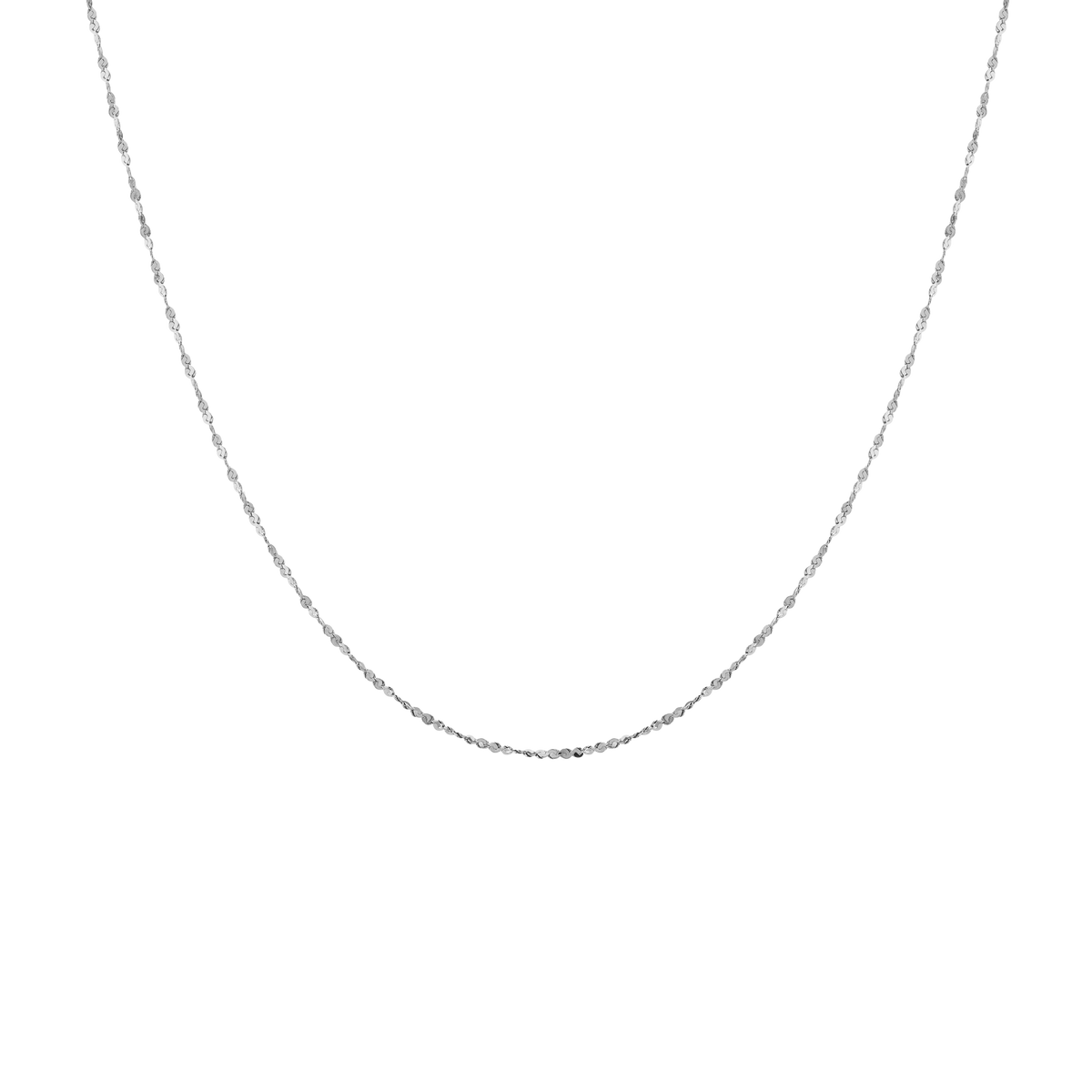 Unbreakable Barely There Chain Necklace Stainless Steel White Gold 18in First
