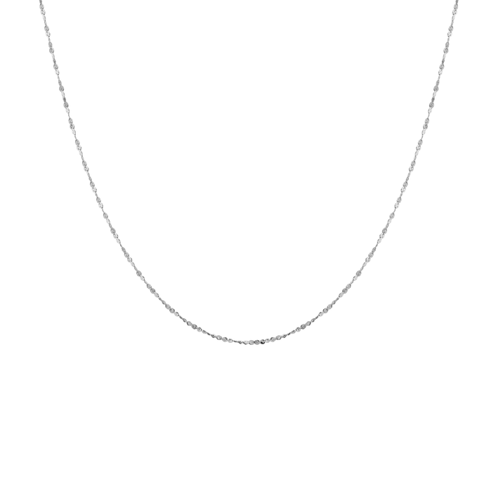 Unbreakable Barely There Chain Necklace Stainless Steel White Gold 18in First
