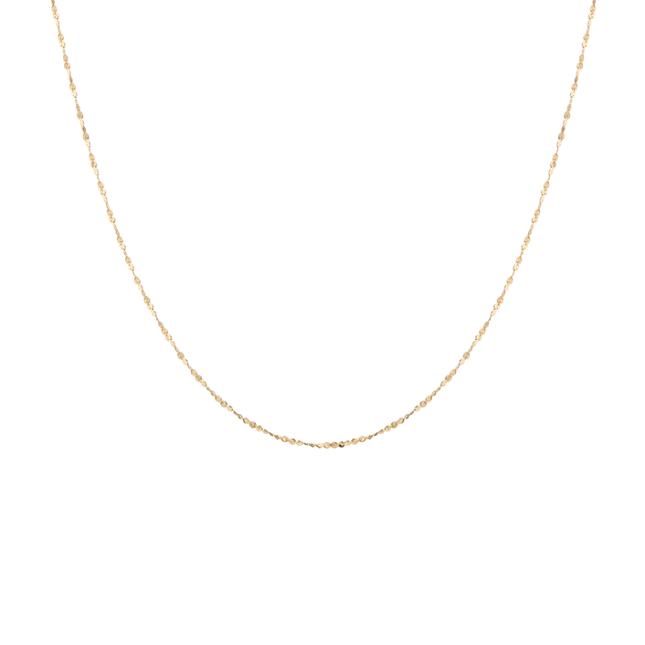 Unbreakable Barely There Chain Necklace Stainless Steel Yellow Gold 18in First